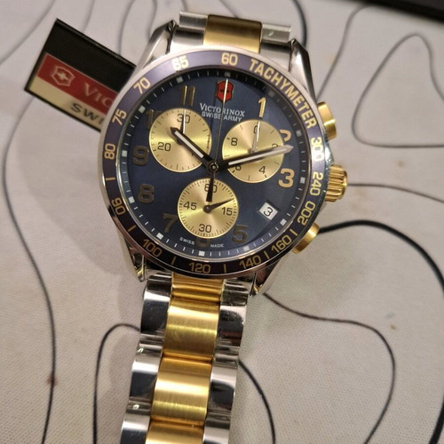 Victorinox Swiss Army Chronograph Tachymeter watch, blue dial