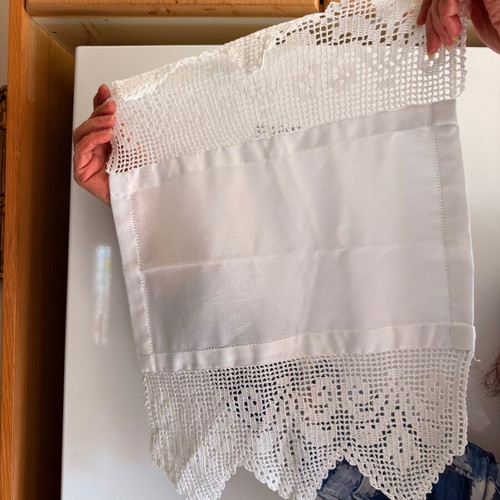 Linen atrante set with two napkins new handmade
