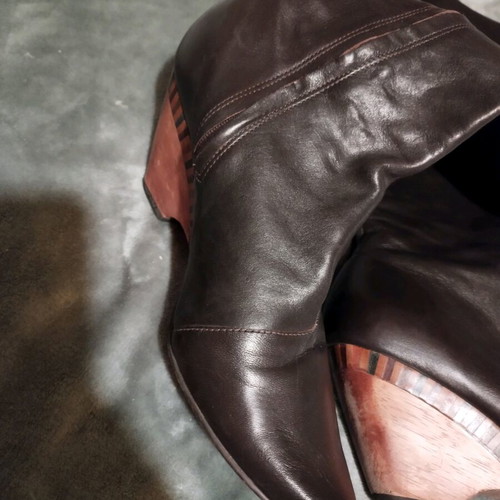 Firetrap boots used size 38 dark brown leather with 7cm heel