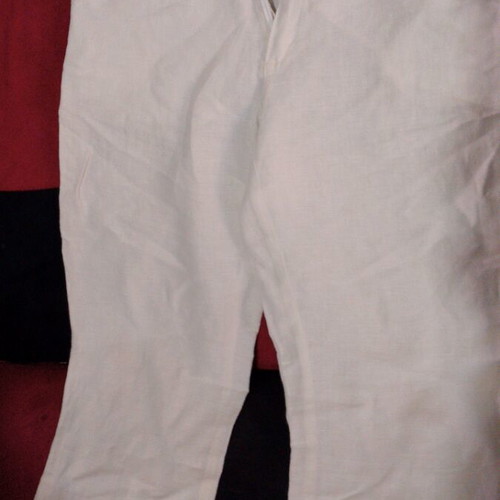 Unisex pants like new, light beige sugar color, linen, size 134 cm