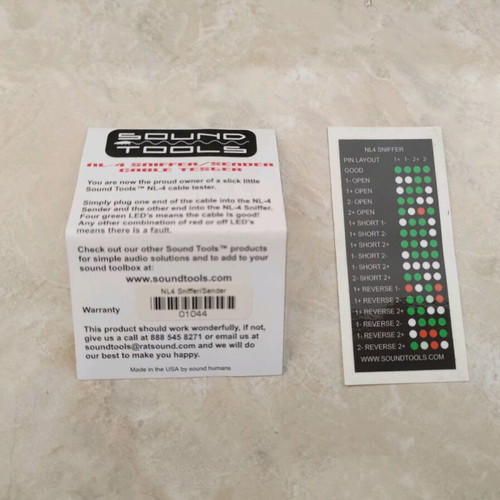 Soundtools NL-4 Sniffer/Sender Professional Cable Tester New