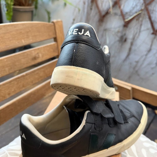 Veja Recife Velcro used black custom sneakers size 43