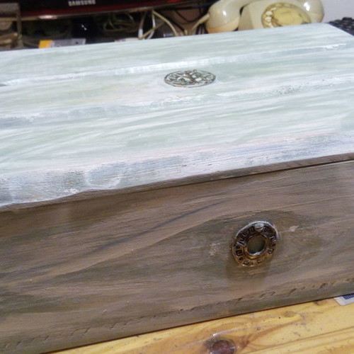 Handmade small furniture chests with varnish and decoration
