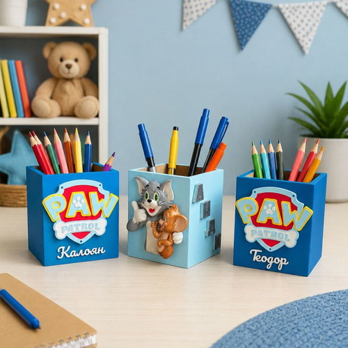 Personalized Pencil Holder New with Cartoon Characters