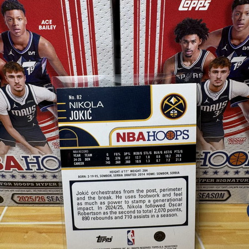 Nikola Jokic Green Parallel NBA Hoops Card like new