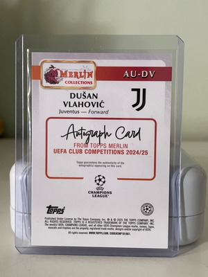 Topps Merlin Vlahovic Dusan Auto /199 καινούργιο