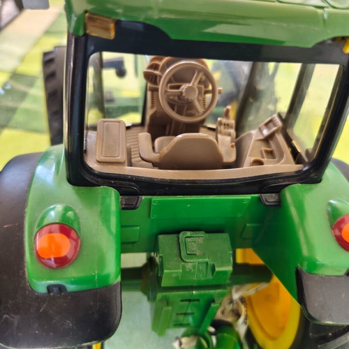 Tractor and tipping trailer toy by ELC, like new, green and yellow