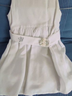 Lapin House girls' occasion dress like new, white, age 2