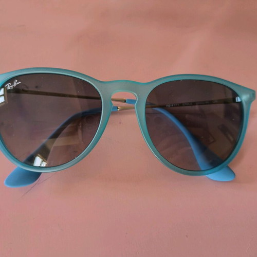 Ray-Ban Erika sunglasses new with blue matte frame and grey gradient lenses