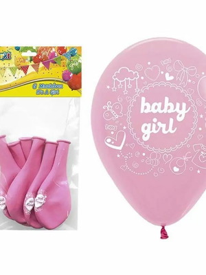 Balloons "It's A Girl" 30cm new, set of 6 or 12 pcs
