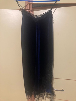 Prince Oliver velvet dress blue new size large