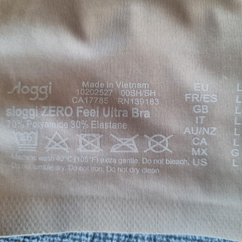 Sloggi Zero Feel Ultra Bra size L like new, beige