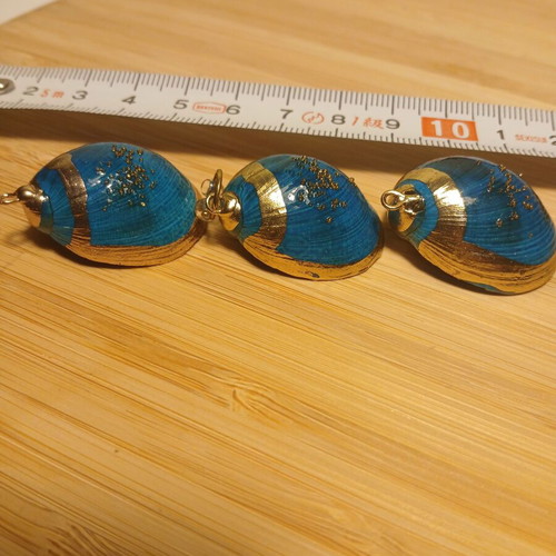 Handmade Shells for Jewelry Making, Pack of 3, New