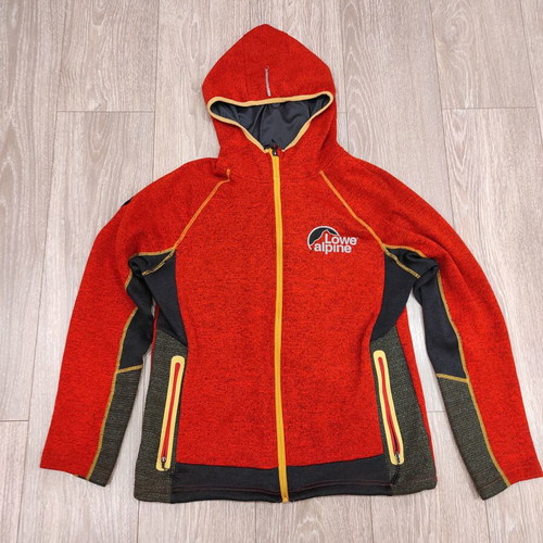 Lowe Alpine technical fleece jacket size M like new, red and orange
