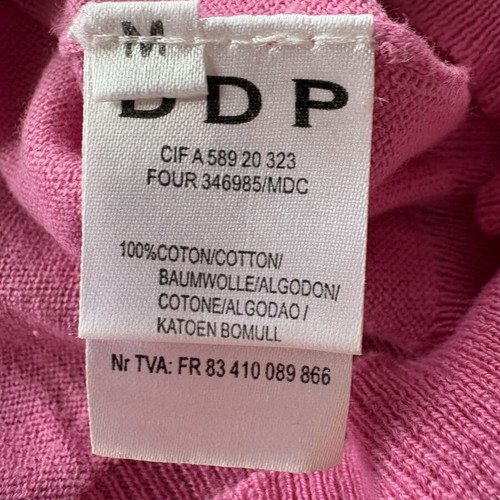 DDP Pink Y2K Knitted Polo with Argyle Pattern Size M Like New