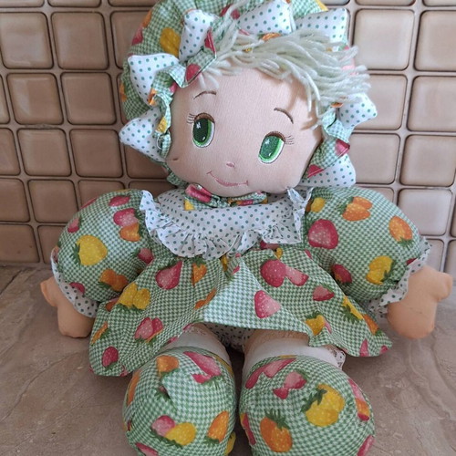 Vintage Sarah Kay Style Fabric Doll Cuddle Wit new