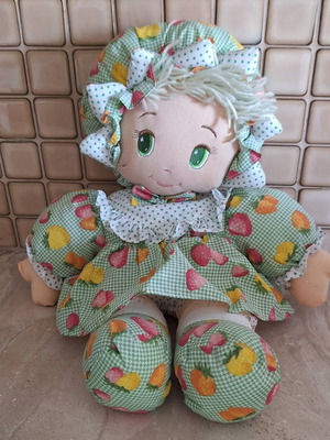 Vintage Sarah Kay Style Fabric Doll Cuddle Wit new