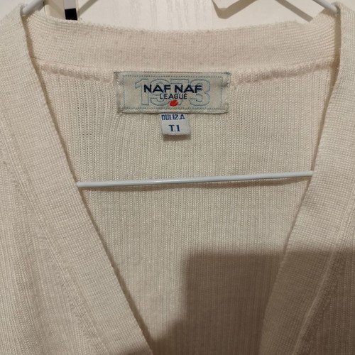 Naf Naf cardigan ecru used, size 12, M-L