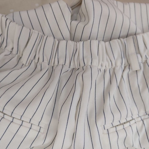 Pull & Bear white striped pants, size L