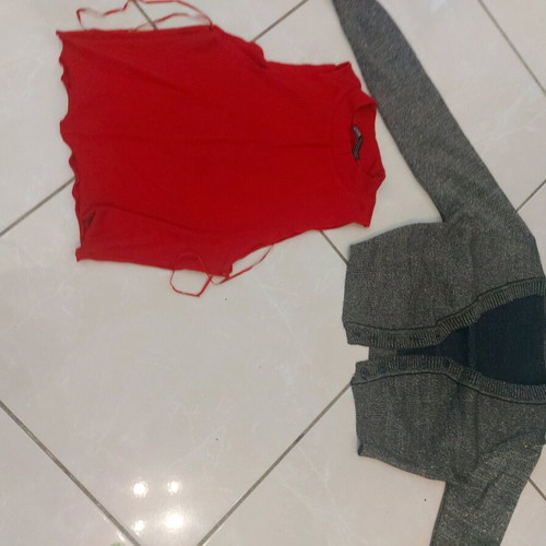Cardigan and shirt like new, size S