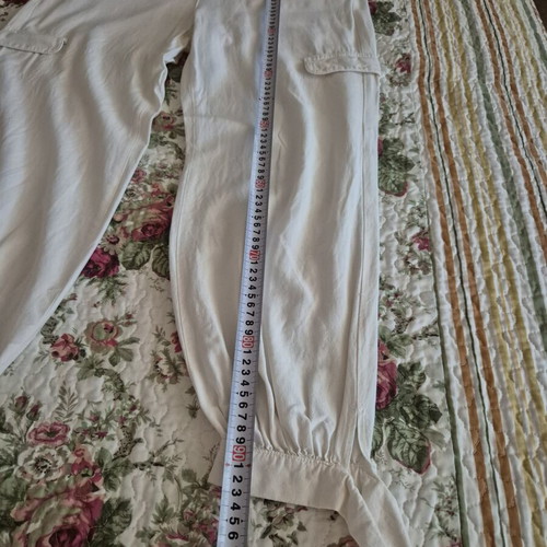 Zara linen-viscose pants like new, beige, size L