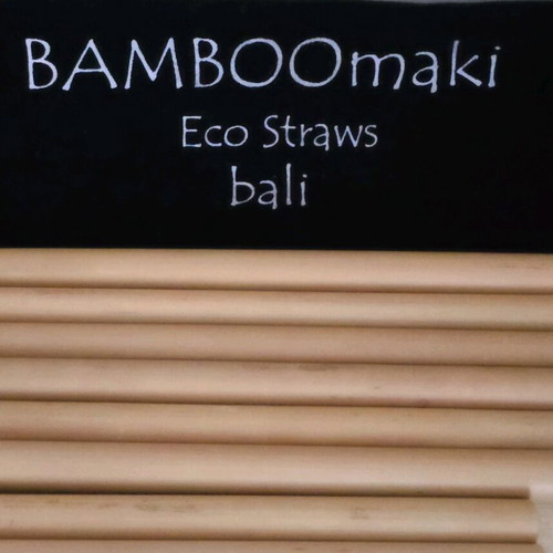 Eco bamboo straw set new with suede pouch