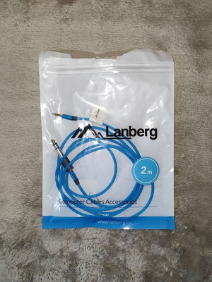 Lanberg 3.5mm jack audio cable new 2m length model CA-MJMJ-10CU-0020-BL