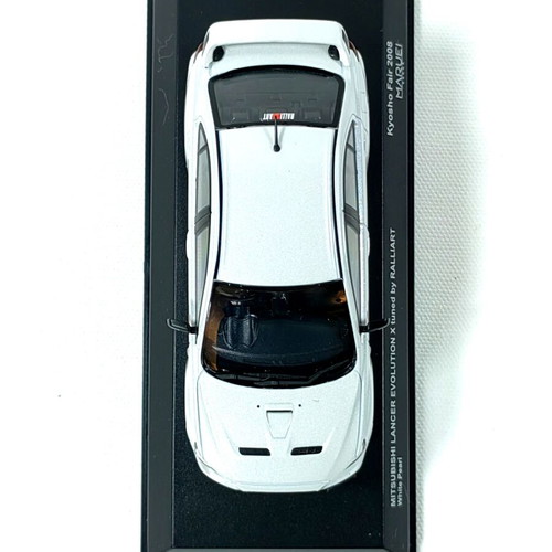 Mitsubishi Lancer Evolution X 1:43 diecast model tuned by Ralliart white pearl