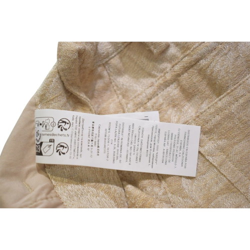 Falconeri Beige Jacquard Wide Leg Trousers, Size S