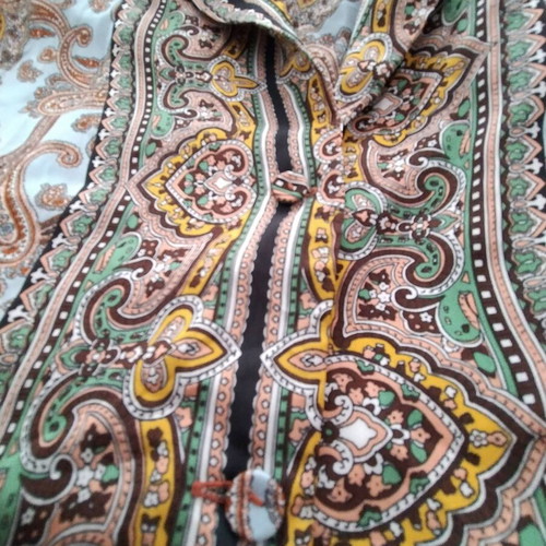 Mango short-sleeve shirt like new, multicolor turquoise