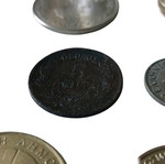 Greek coins used, complete set