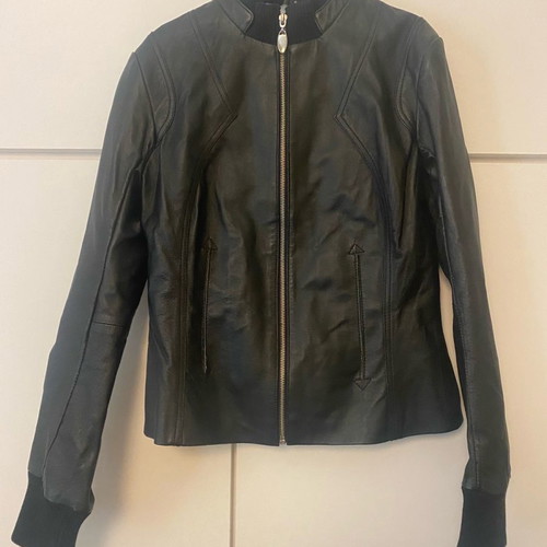 Ysatis leather jacket black, size S