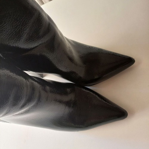 Tsakiris Mallas stiletto ankle boots black, like new, size 38