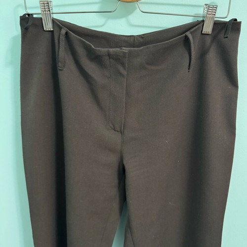 Black classic women's pants straight fit used, size L