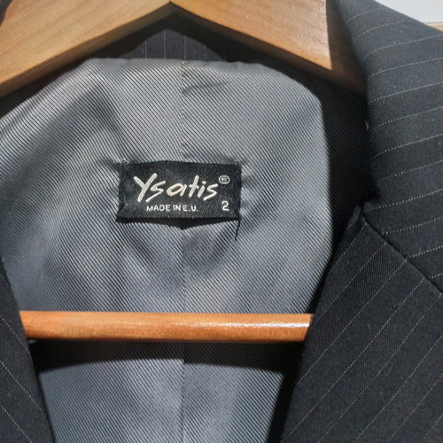 Ysatis black striped suit S like new, jacket and trousers