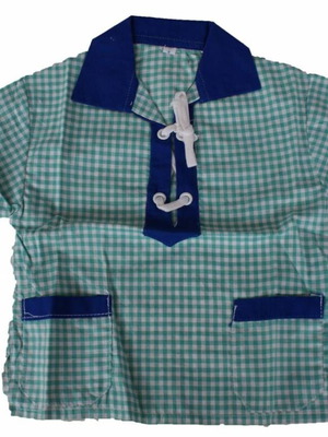 Vintage checked baby shirt 1960s new