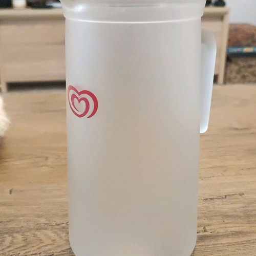 Glass pitcher Algida used, promotional collectible