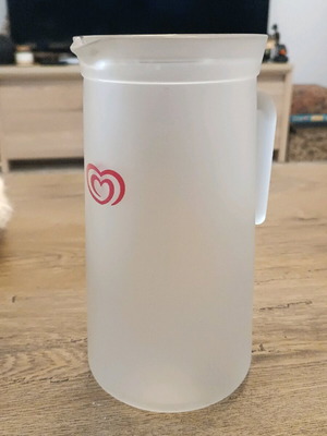 Glass pitcher Algida used, promotional collectible