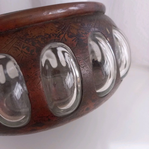 Vintage bowl used with glass and bronze from the 1980s