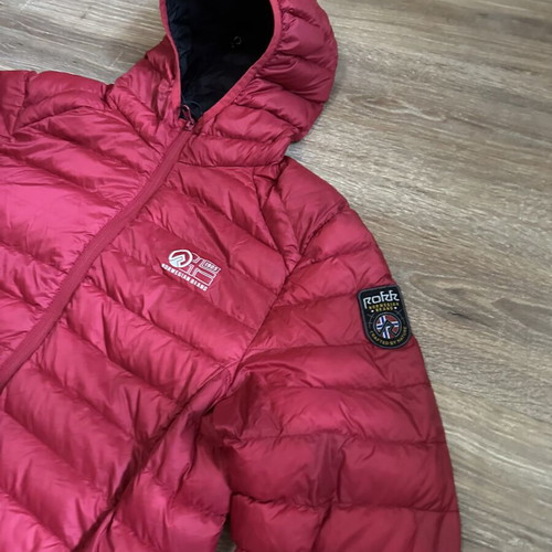 Rokk Norway 700Cuin Down Jacket men's used, size M, red