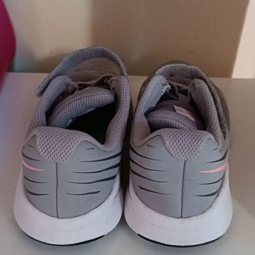 Nike athletic shoes size 30, white and grey