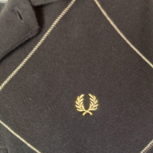 Fred Perry Polo shirt large, like new, black and gold