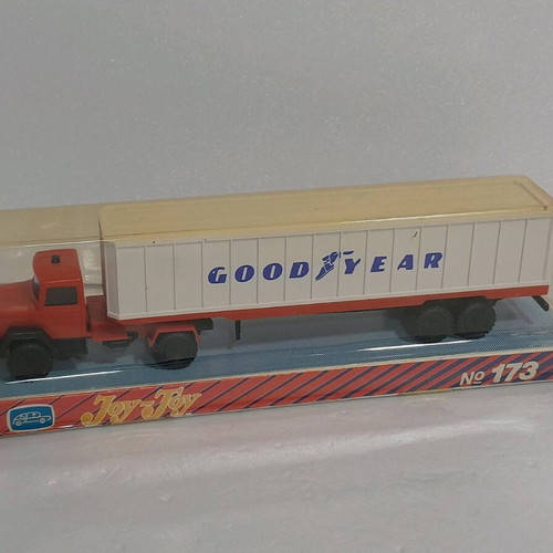 Joy Toy Iveco truck No 173 with Goodyear trailer new