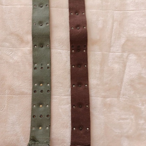 Vintage belts used, two-tone, set of 2