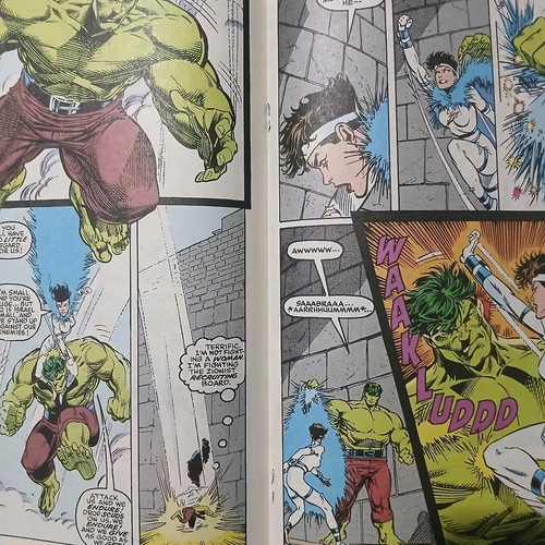 Incredible Hulk #387 used with Peter David autograph