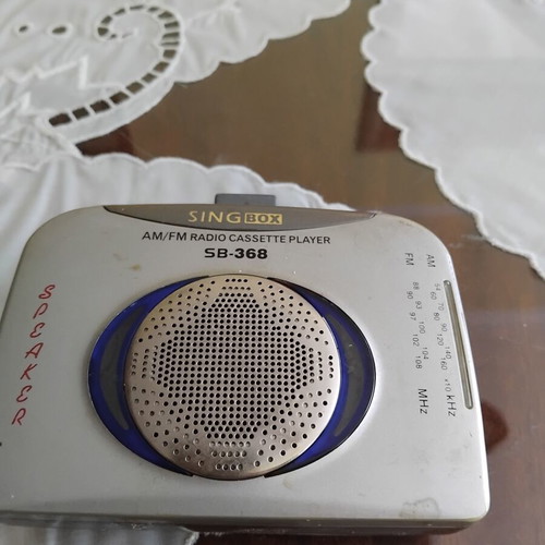 Sing Box SB-368 portable AM/FM radio cassette player used