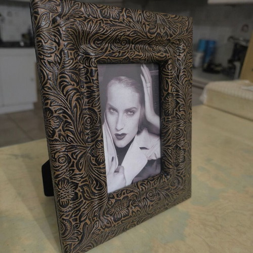 Vintage photo frame dark shade like new with embossed design