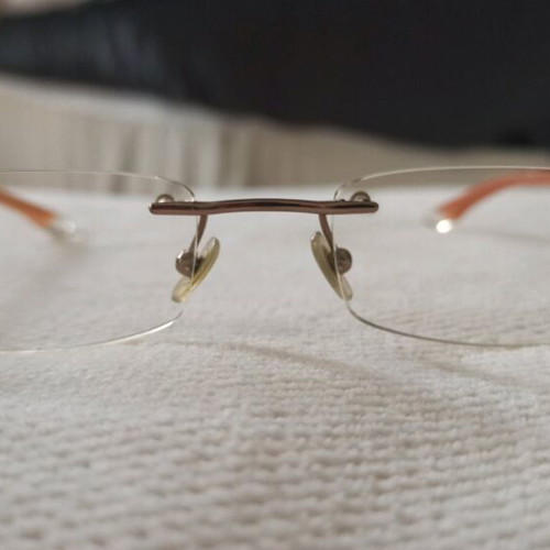 Rayban eyeglass skeleton like new, rose gold