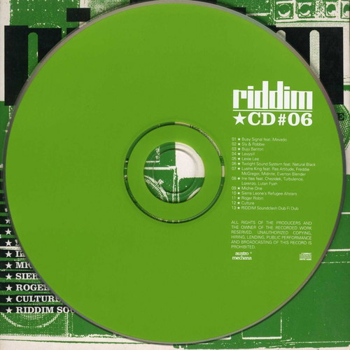 Riddim CD #06 Reggae Dancehall Tunes Culture used