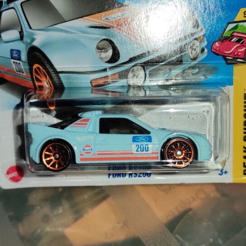 Hot Wheels Ford RS200 2025 with Gulf graphics, new